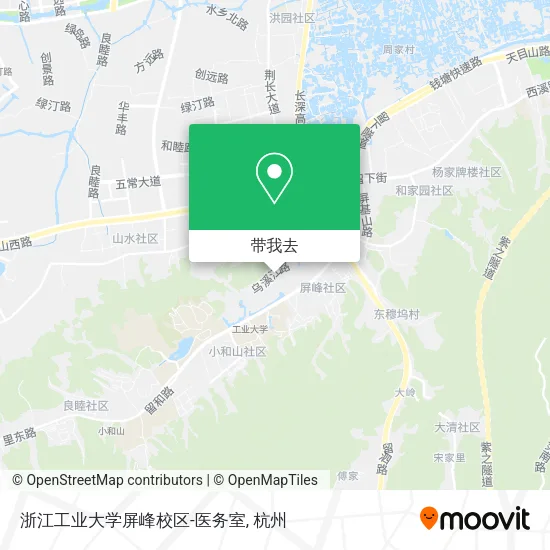 浙江工业大学屏峰校区-医务室地图