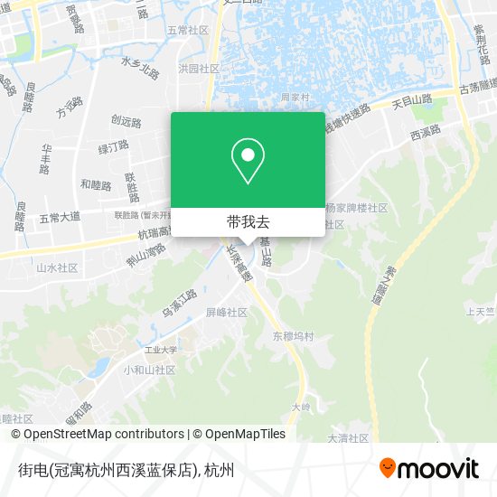 街电(冠寓杭州西溪蓝保店)地图