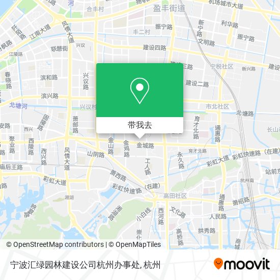 宁波汇绿园林建设公司杭州办事处地图