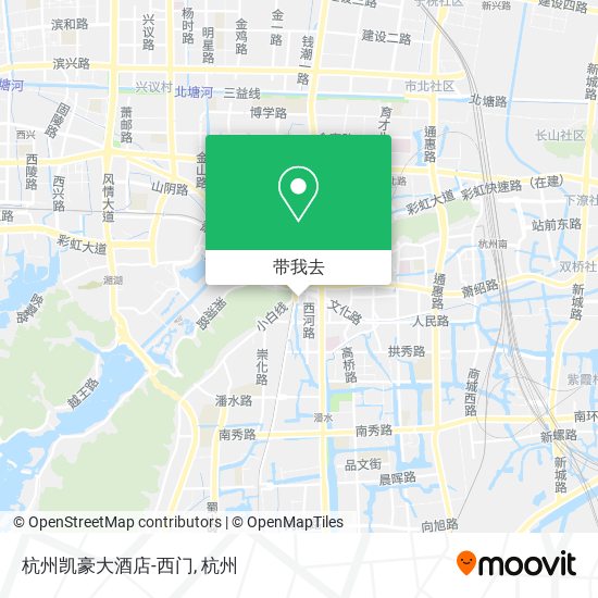 杭州凯豪大酒店-西门地图