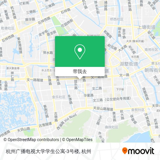 杭州广播电视大学学生公寓-3号楼地图