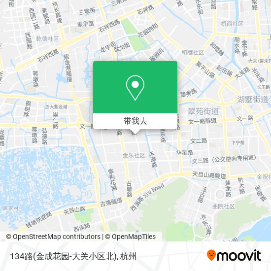 134路(金成花园-大关小区北)地图