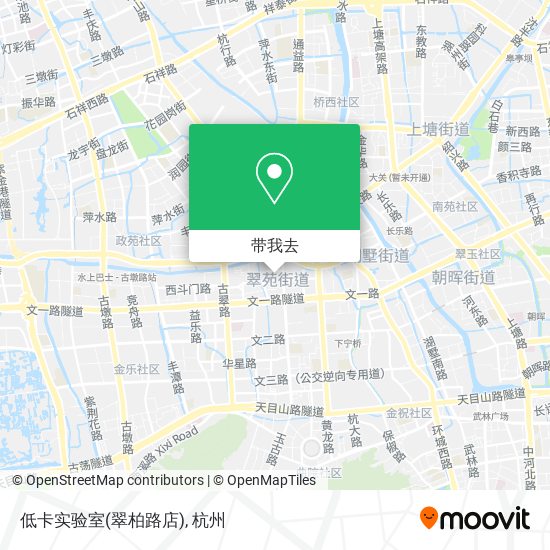 低卡实验室(翠柏路店)地图