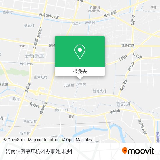河南伯爵液压杭州办事处地图