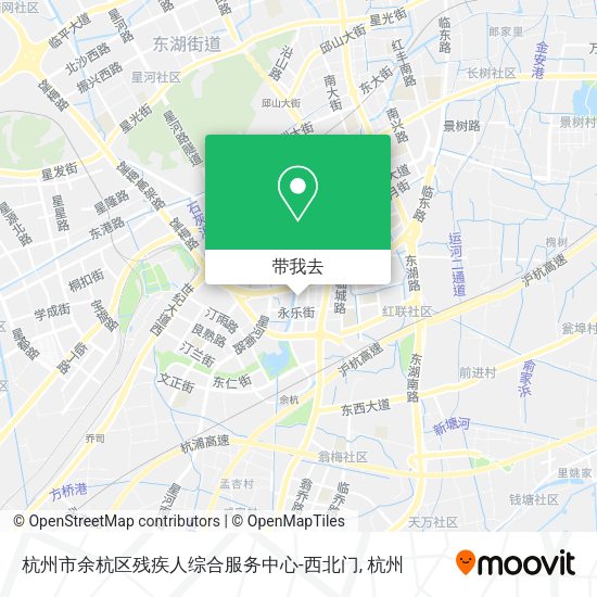 杭州市余杭区残疾人综合服务中心-西北门地图