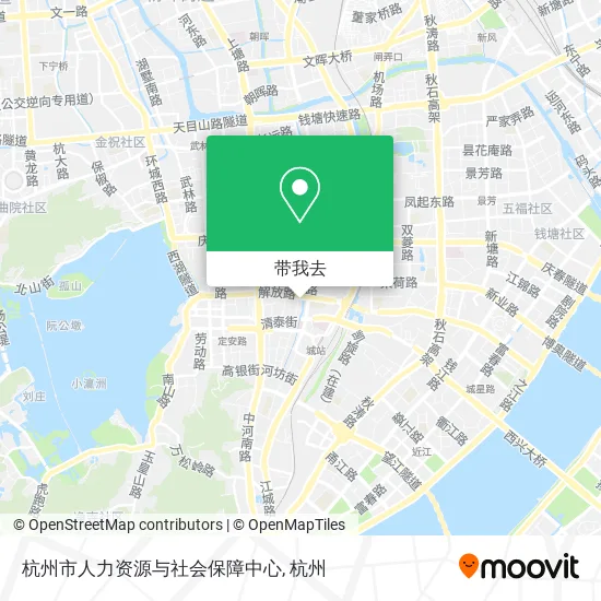 杭州市人力资源与社会保障中心地图