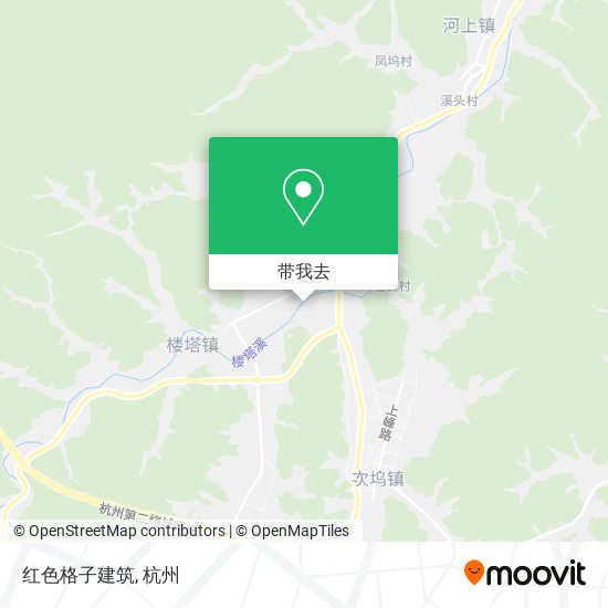 红色格子建筑地图