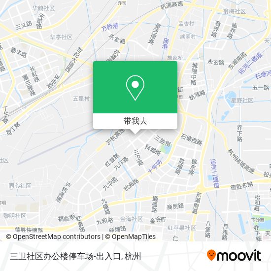 三卫社区办公楼停车场-出入口地图