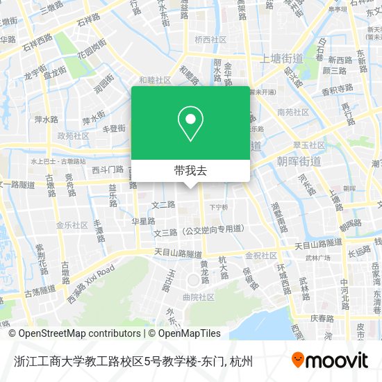 浙江工商大学教工路校区5号教学楼-东门地图
