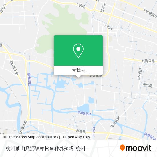 杭州萧山瓜沥镇柏松鱼种养殖场地图