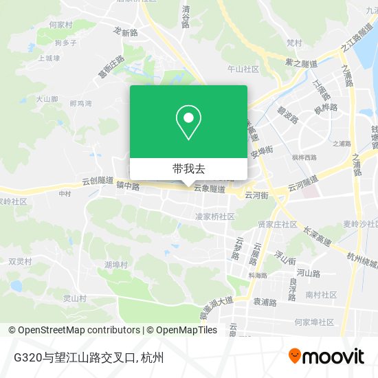 G320与望江山路交叉口地图