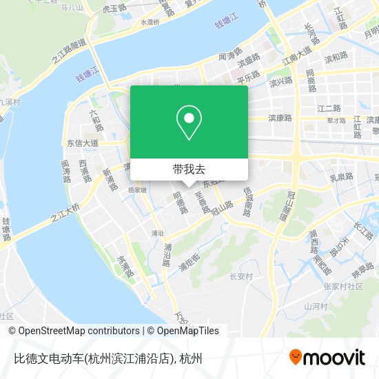比德文电动车(杭州滨江浦沿店)地图