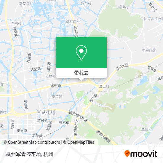 杭州军青停车场地图