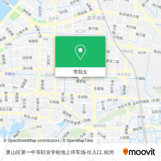 萧山区第一中等职业学校地上停车场-出入口地图