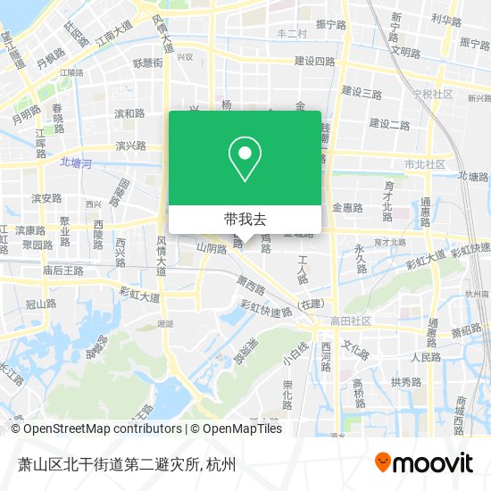 萧山区北干街道第二避灾所地图