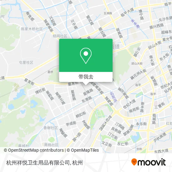 杭州祥悦卫生用品有限公司地图