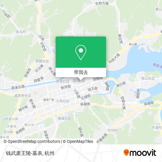 钱武肃王陵-墓表地图
