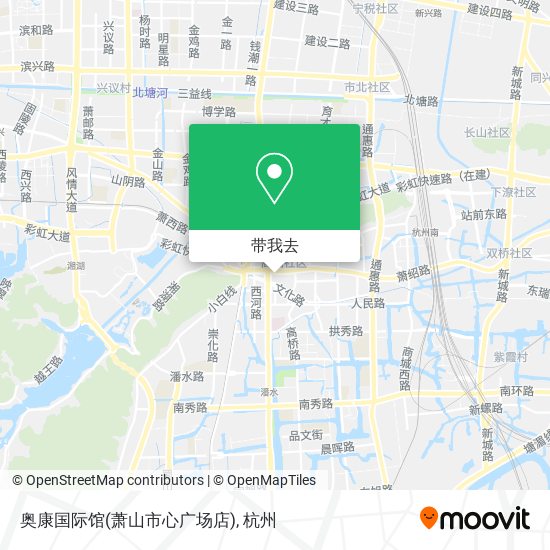 奥康国际馆(萧山市心广场店)地图