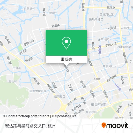 宏达路与星河路交叉口地图