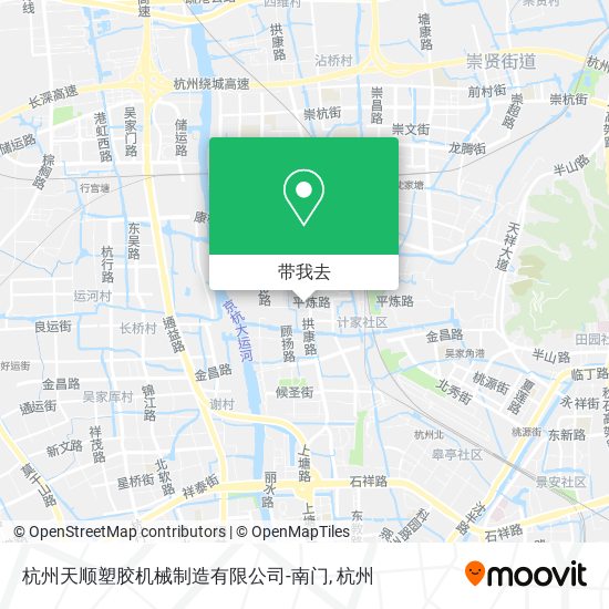 杭州天顺塑胶机械制造有限公司-南门地图