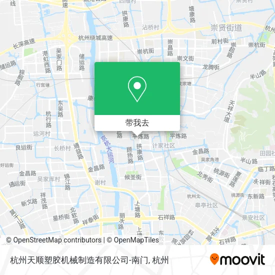 杭州天顺塑胶机械制造有限公司-南门地图