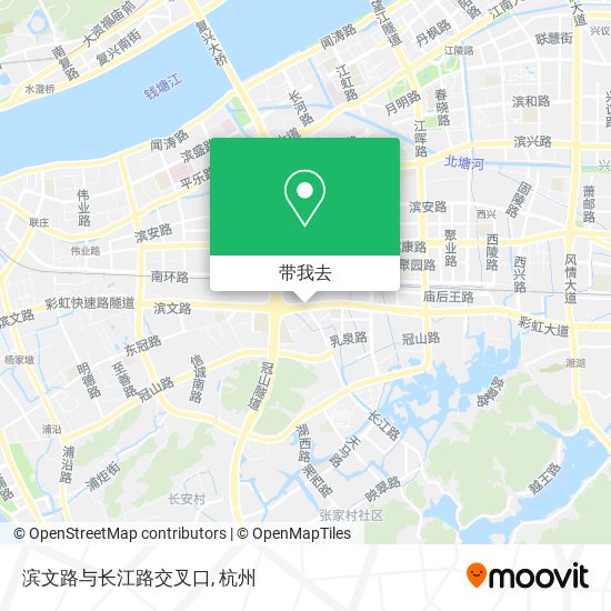 滨文路与长江路交叉口地图