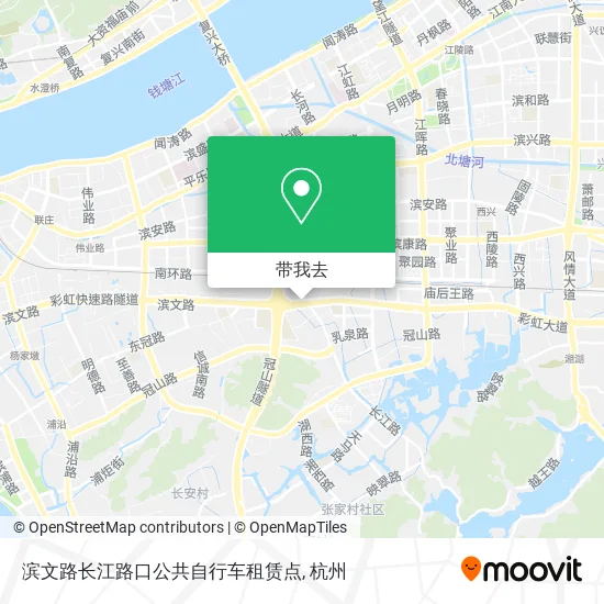 滨文路长江路口公共自行车租赁点地图