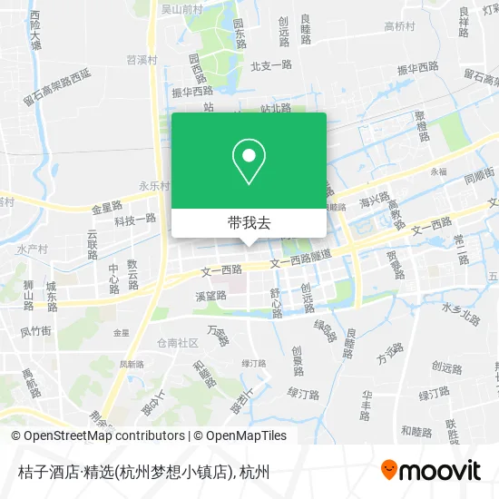 桔子酒店·精选(杭州梦想小镇店)地图