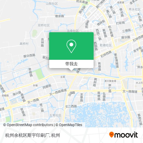 杭州余杭区斯宇印刷厂地图