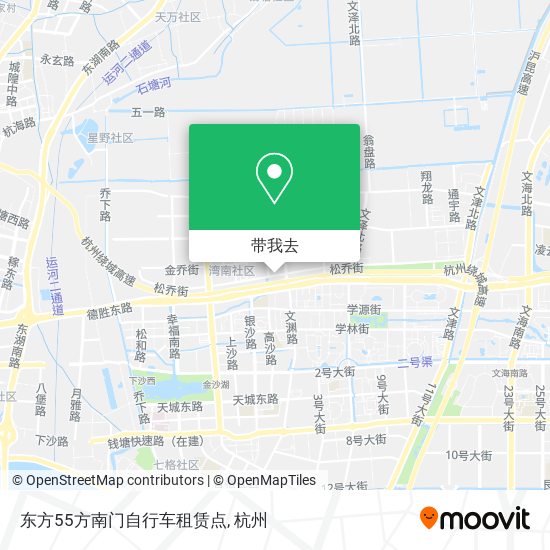 东方55方南门自行车租赁点地图