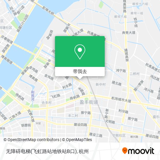 无障碍电梯(飞虹路站地铁站B口)地图