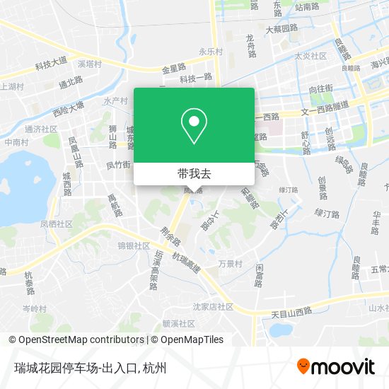 瑞城花园停车场-出入口地图