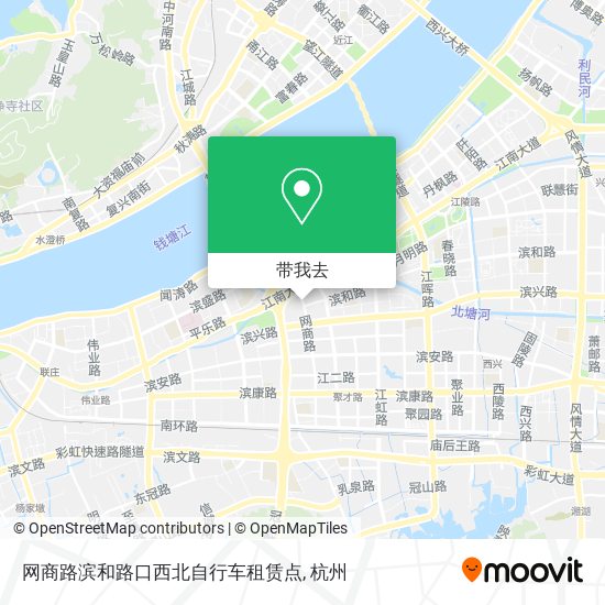 网商路滨和路口西北自行车租赁点地图