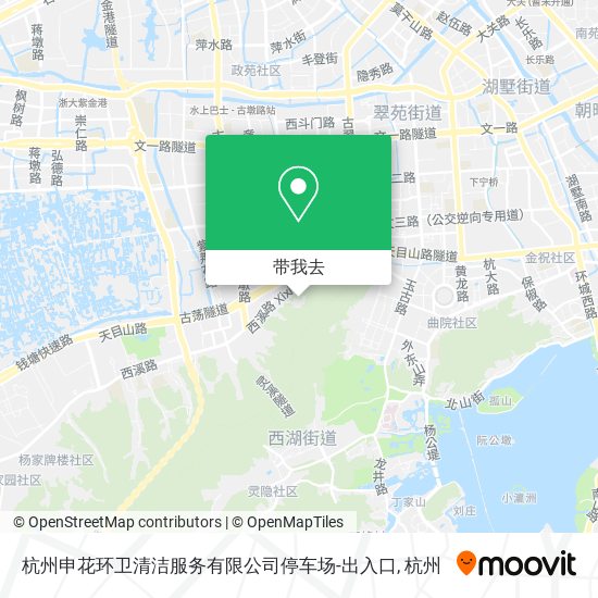 杭州申花环卫清洁服务有限公司停车场-出入口地图