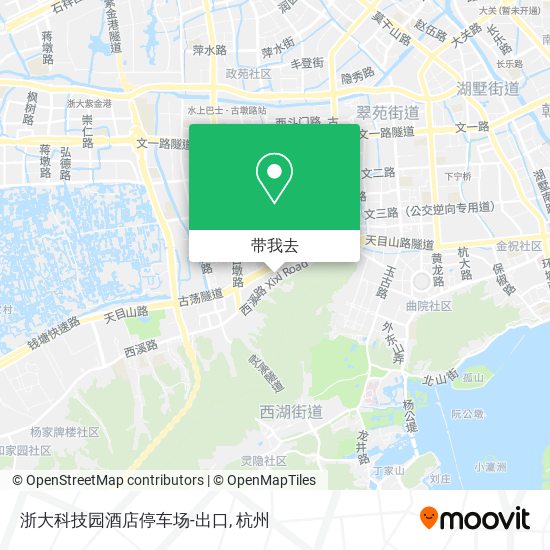 浙大科技园酒店停车场-出口地图