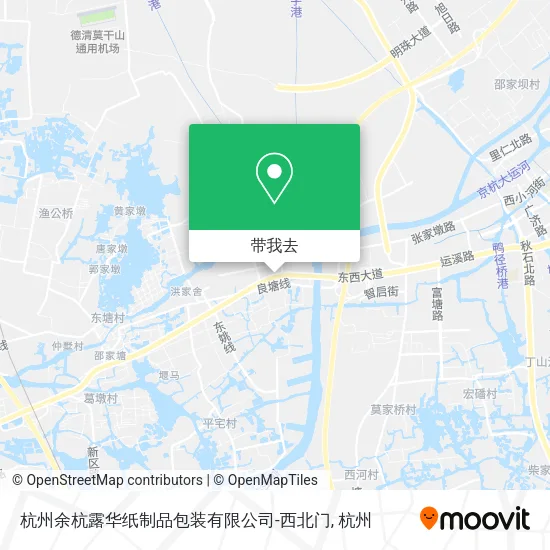 杭州余杭露华纸制品包装有限公司-西北门地图