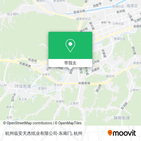 杭州临安天杰纸业有限公司-东南门地图