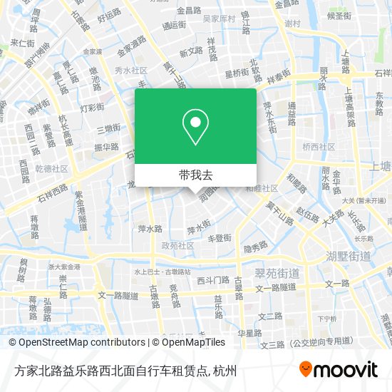 方家北路益乐路西北面自行车租赁点地图