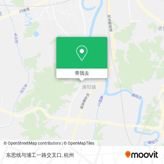 东思线与浦工一路交叉口地图