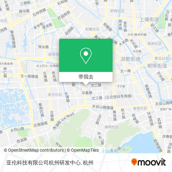 亚伦科技有限公司杭州研发中心地图