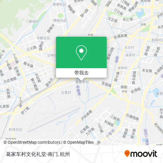 葛家车村文化礼堂-南门地图