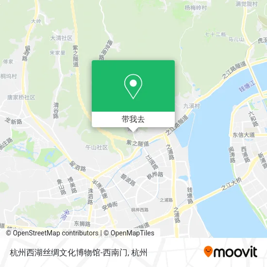 杭州西湖丝绸文化博物馆-西南门地图