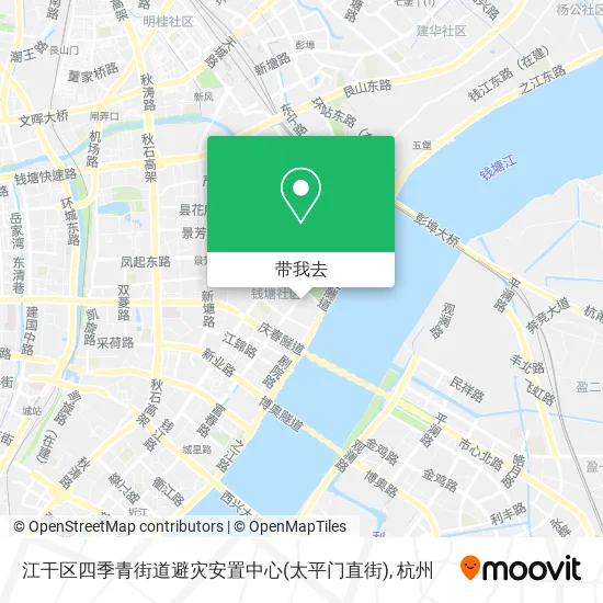 江干区四季青街道避灾安置中心(太平门直街)地图