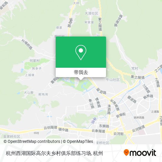 杭州西湖国际高尔夫乡村俱乐部练习场地图