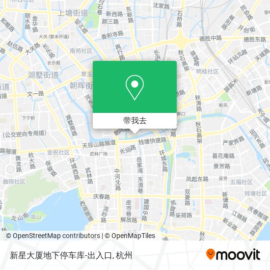 新星大厦地下停车库-出入口地图