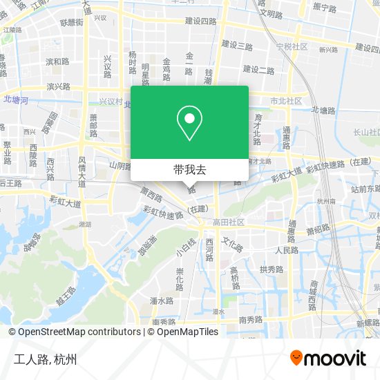 工人路地图