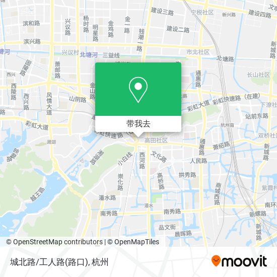 城北路/工人路(路口)地图