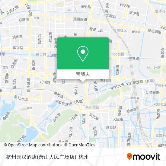 杭州云汉酒店(萧山人民广场店)地图