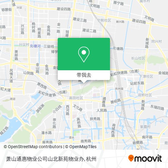 萧山通惠物业公司山北新苑物业办地图