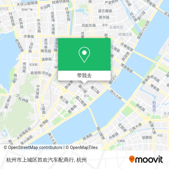 杭州市上城区胜欢汽车配商行地图